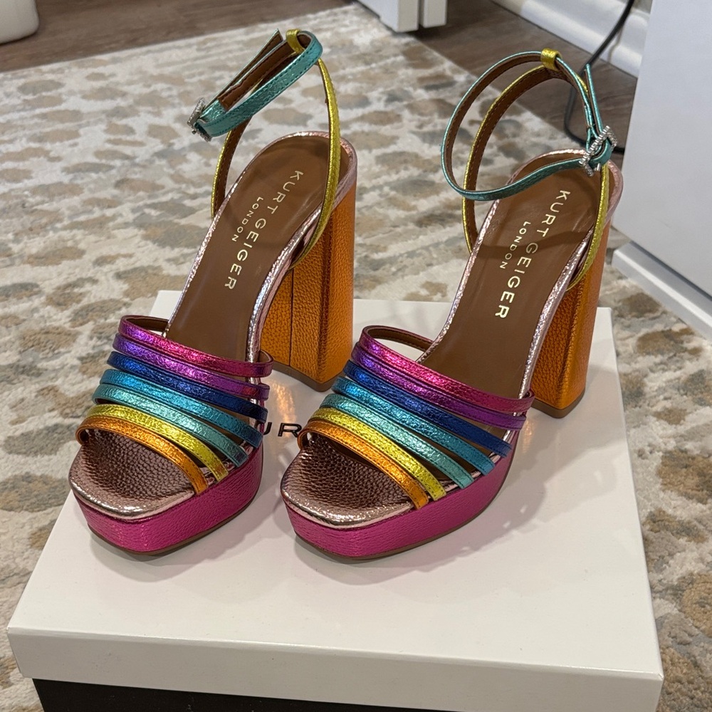 Kurt Geiger multicolor platform heels